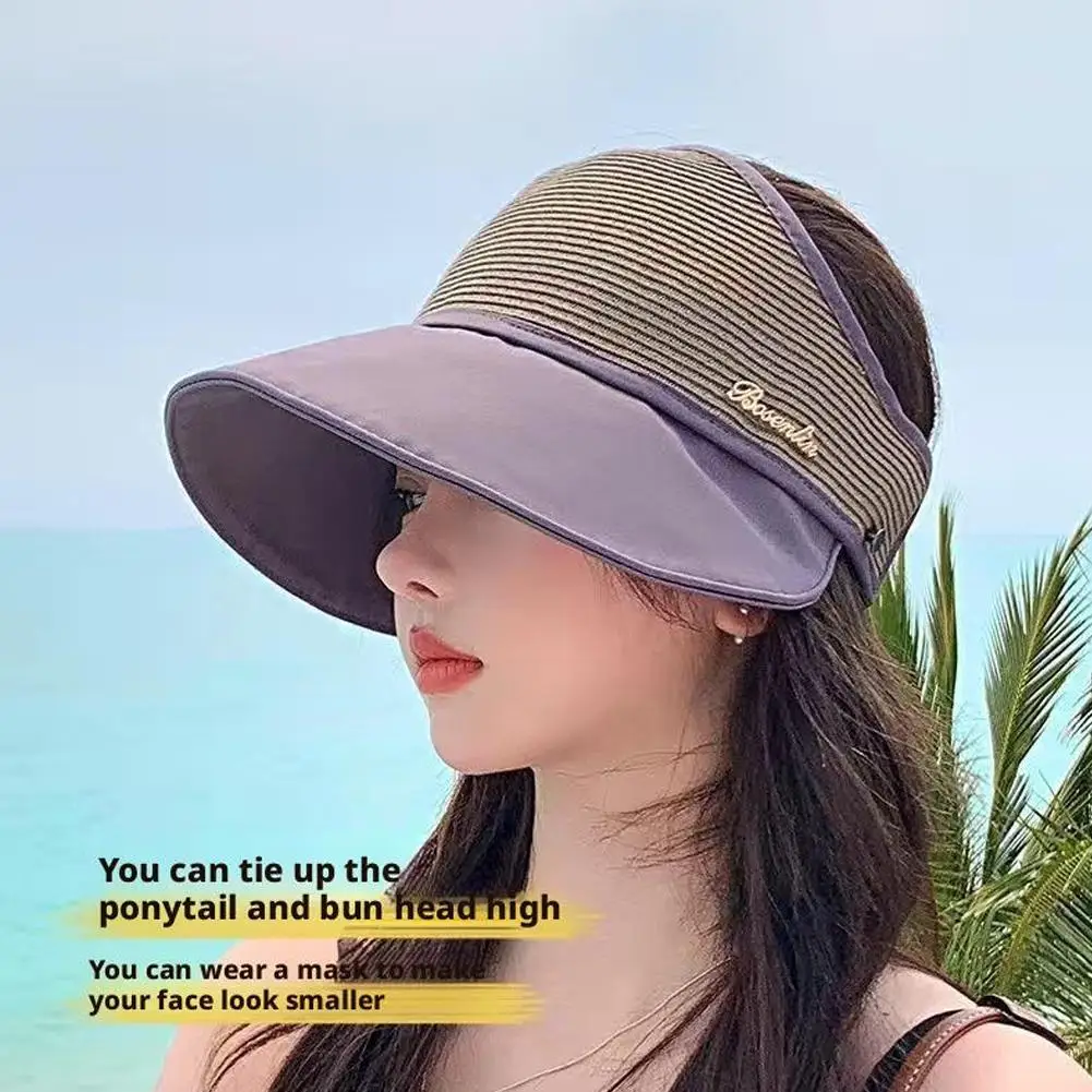 New Empty Top Duck Tongue Sun Hat For Women's Summer Outings Sunshade And UV Protection Modify Face Shape Travel Portable Hat