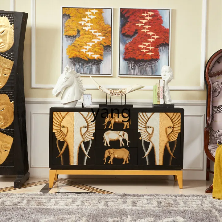 

LZR South East Asia style original art dining side cabinet entrance entrance decorative cabinet