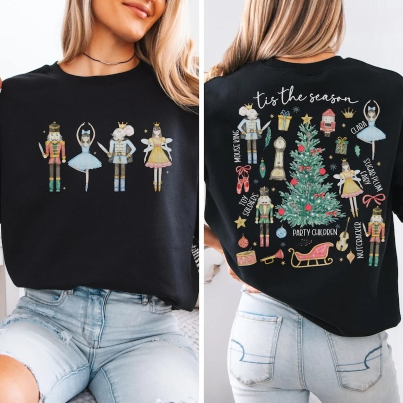 المائية عيد الميلاد كسارة البندق البلوز كسارة البندق الباليه سترة عطلة حفلة Crewneck سترة الباليه أمي البلوز هدية