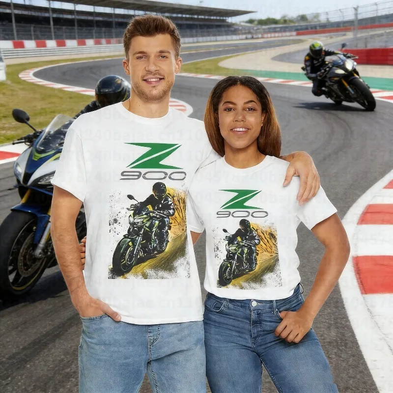 

Летняя быстросохнущая дышащая футболка Kawasaki из 100% хлопка с принтом, тонкая, для мужчин и женщин, для мотоциклистов, комфортная