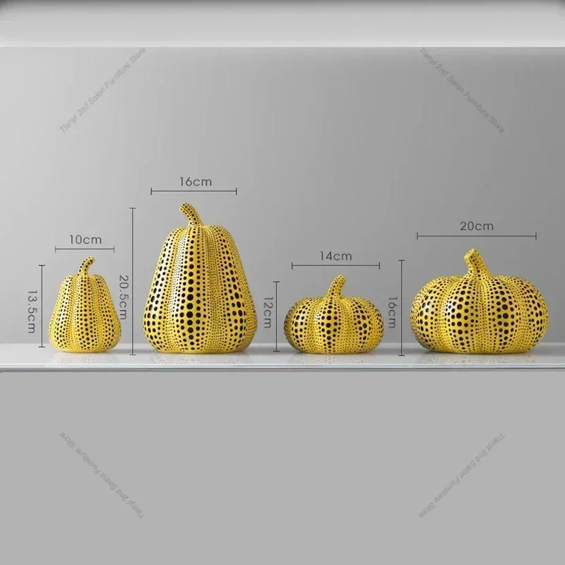 Polka Dot Art Pumpkin Decoration Crafts Modern Originality Home Decor Table Decoration Crafts Nordic Aesthetic Home Decor FYFM