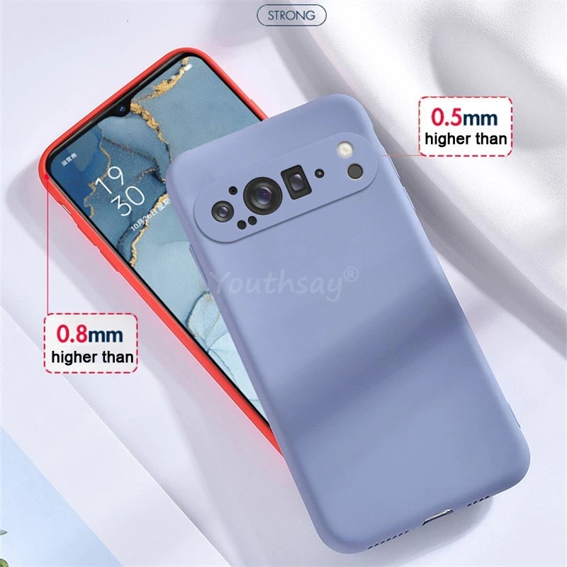 For Google Pixel 9 Pro Case Liquid Silicone Cover Pixel 9 Pro Cover TPU Soft Rubber Protector Phone Case Pixel 9 Pro XL Cover