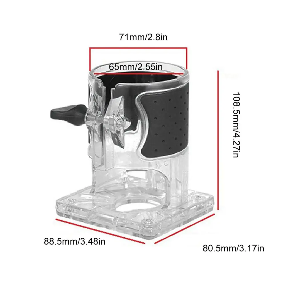 108mm Trimming Machine Transparent Base For Electric Trimming Machine Wood Router Milling Circle Slotting Base DIY Tools