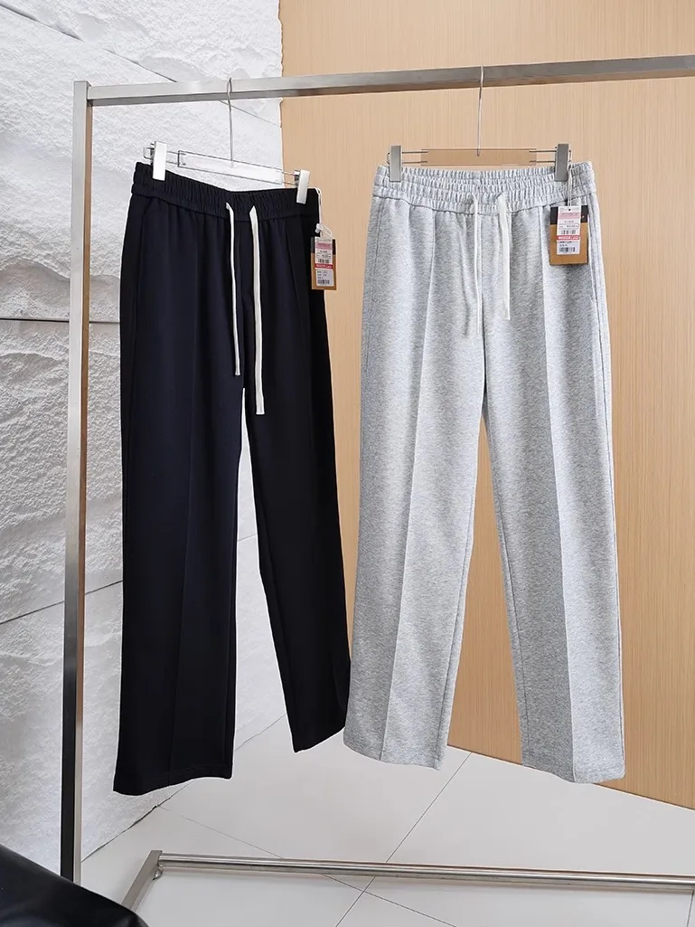 

New Spring Summer Men's Comfortable Elastic Waist Straight Leg Sporty Casual Trousers Breathable Fashionable Youthful Style