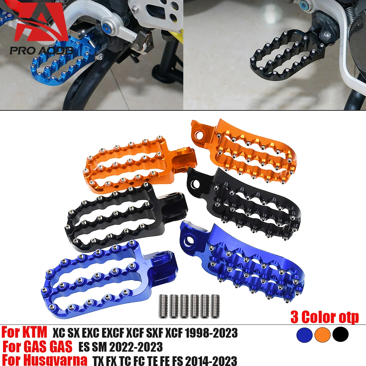 

For KTM XC EXC EXC-F SX SX-F For Husqvarna TC FC TE FE TX FX For GasGas MC EC EX 2005-2019 Durable Motocross Footpeg Footrest