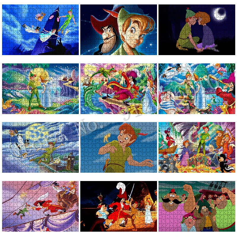 Peter Pan Disney Characters Jigsaw Puzzles Modern Fashion 1000 Pieces Paper Puzzle Fashion Diy Toys Gift Nursery Home Decoration