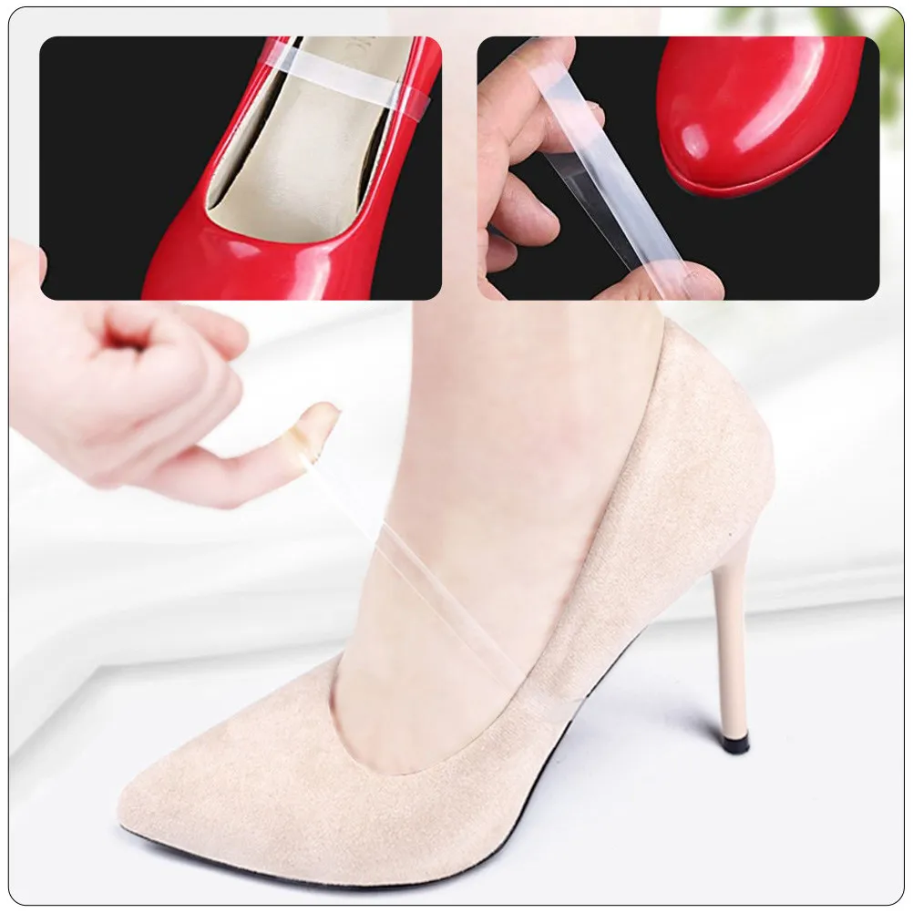 

20 пар противоскользящих ремешков для каблуков: премиальные прочные фиксаторы для обуви на высоком каблуке, предотвращающие соскальзывание, прозрачные фиксаторы для каблуков