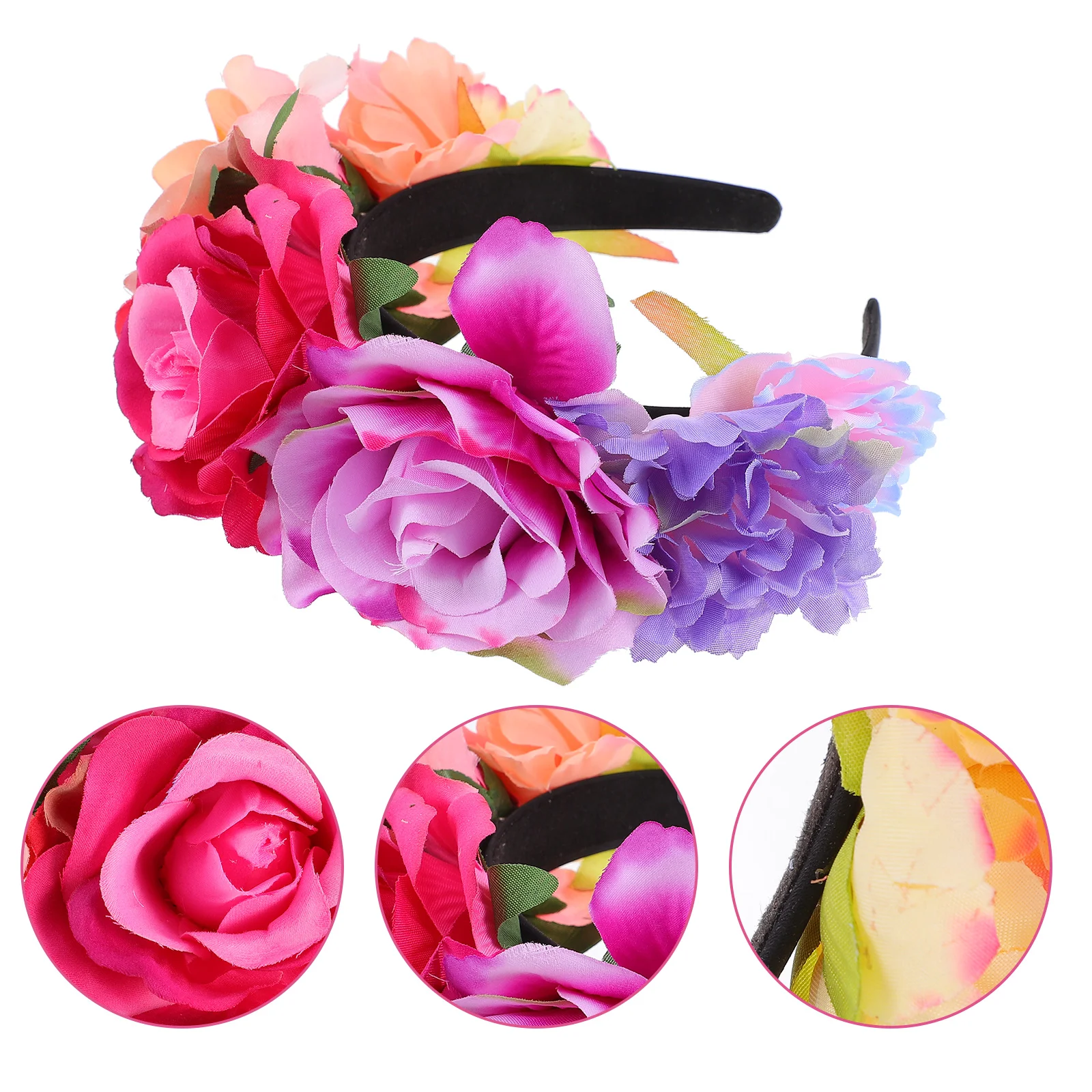 

Simulation Rose Design Women Photo Prop Hair Accessories Bridal Party Wear Photo Prop Simulation Rose Headb Unique Elegant