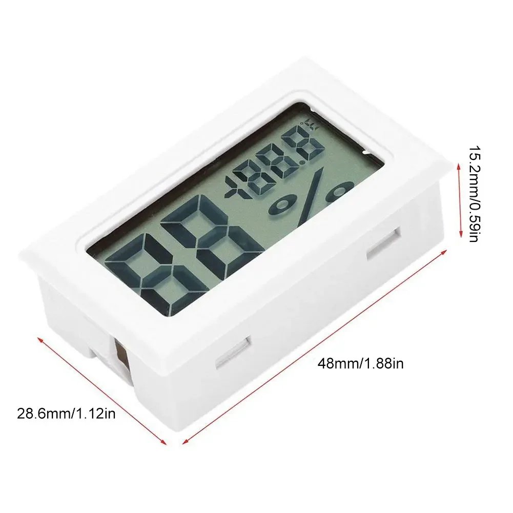 Convenient Temperature Sensor LCD Display Small Temperature Humidity Meters Fahrenheit for Reptile Incubator Aquarium Poultry