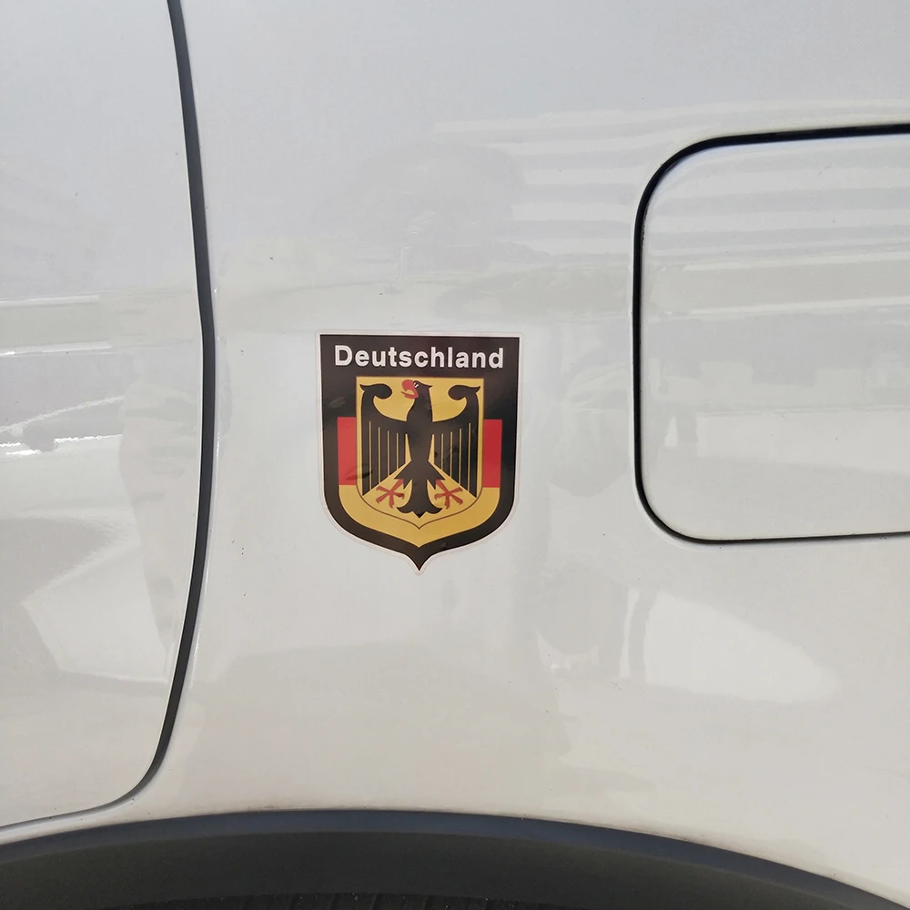 V1447# Car Sticker For German Shield Deutschland Flag Decal  Waterproof Car Accessories Decor Pegatinas Para Coches