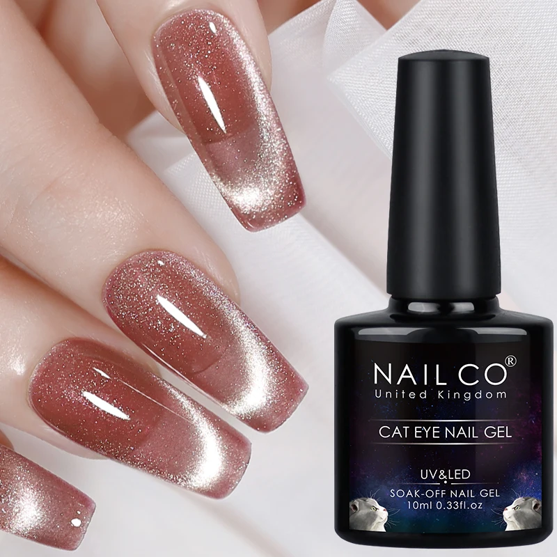 NAILCO Nail Art Autumn Cat Eye Gel Nail Polish Nail Salon Special Clever Amber Brown 10ml Glitter Nail Gel Need Magnetic Lacquer