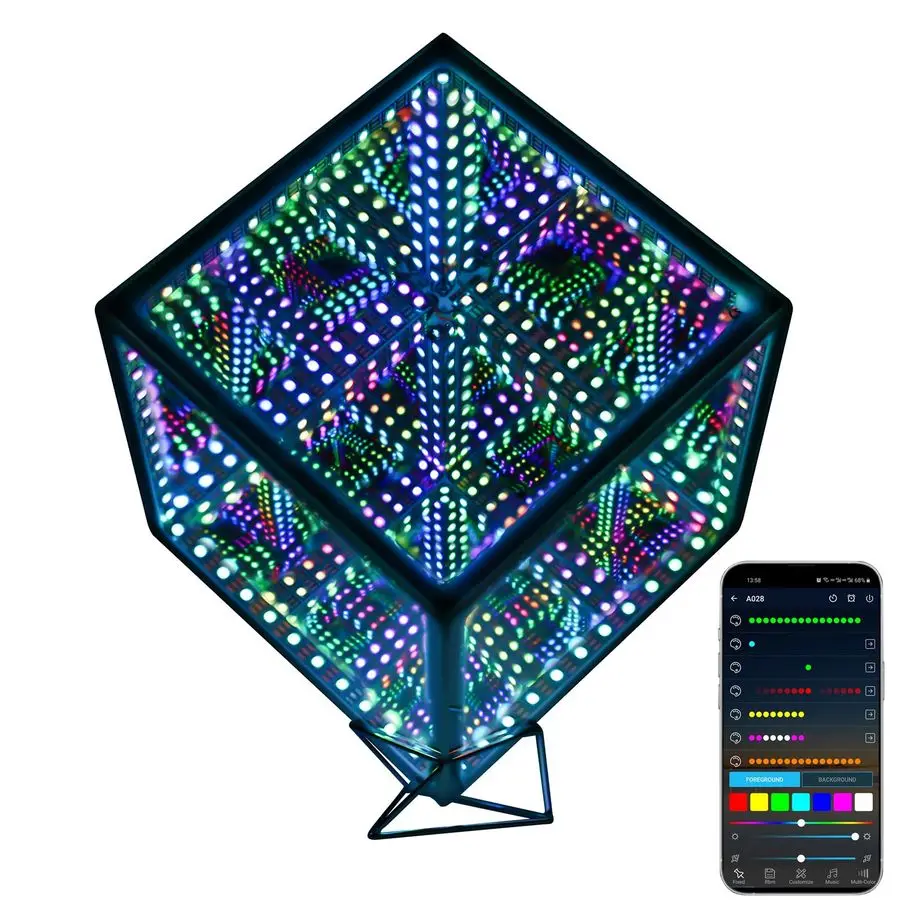 Hyper Cube LED Table Lamp Color Changing Music Sync