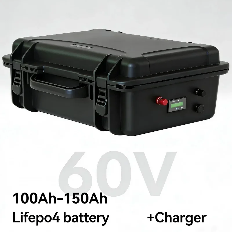 

LiFePO4 Battery 60V 72V 100Ah-150Ah Deep Cycle Built-in BMS 6KW 7KW Compatible Rechargeable Lithium Iron Phosphate Battery fo