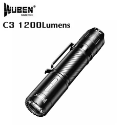 WUBEN C3 linterna LED luz dura 1200 lúmenes tipo C recargable portátil Troch luz con batería iluminación exterior impermeable