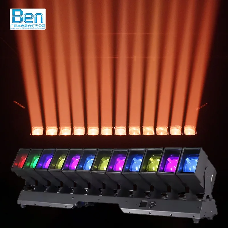 RGB Stage Moving Head Beam Light 12pcs*60w Moving Beam Lights DMX Wash Spot Moving Head for Stage DJ Event Shows