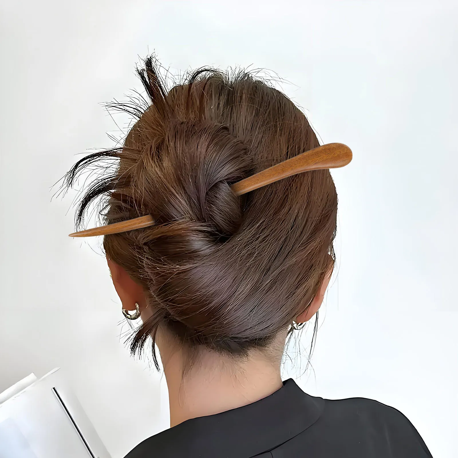 

2Pcs Vintage Wooden Hair Chopsticks Hairpin Durable Decorative Hair Stick for Women Girls Party Daily Hairstyle