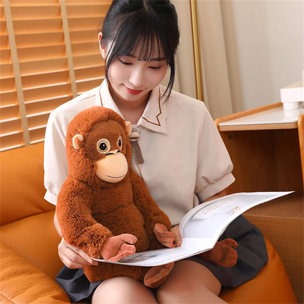 66cm Lovely Gorilla Plush Toy brown Monkey Soft Stuffed Doll Backpack Car Bag Room Decor Kid Gift Baby Appease