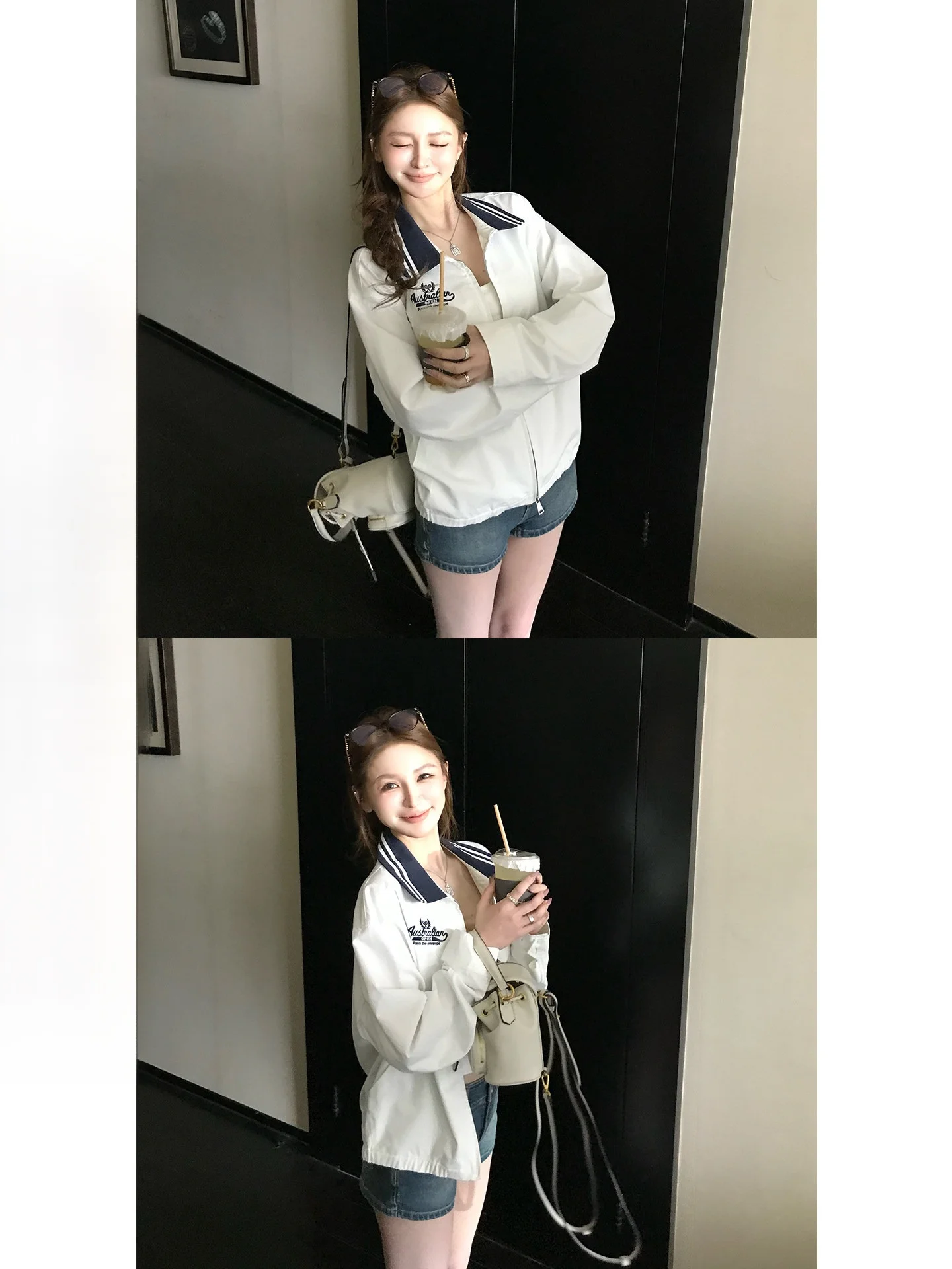 Chaqueta de Tenis para Mujer Skk Store RL, Estilo Harrington, Larga, de Terciopelo y Algodón, Corte Holgado Informal, Cuello con Botones, Moda Primavera