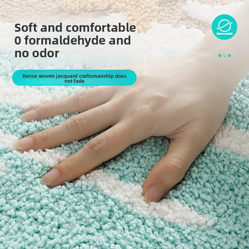 Ocean Scenery Bath Mat Set, Toilet Mat, Bathroom Rug, Premium Thick Dense Plush, Absorbent Non Slip Quick Dry Foot Mat