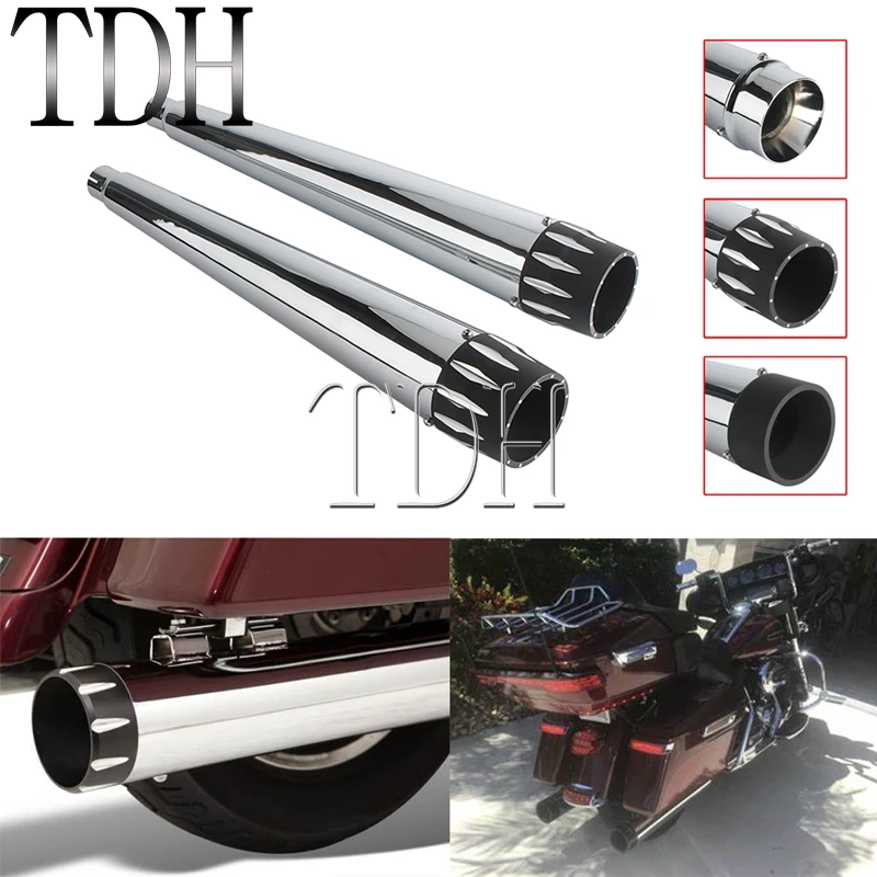 

Motorbike Exhaust Pipe Mufflers Slip On For Harley Touring 95-16 Street Glide FLHX EFI FLHXI Special FLHXS FLHXSE3 Ultra Limited