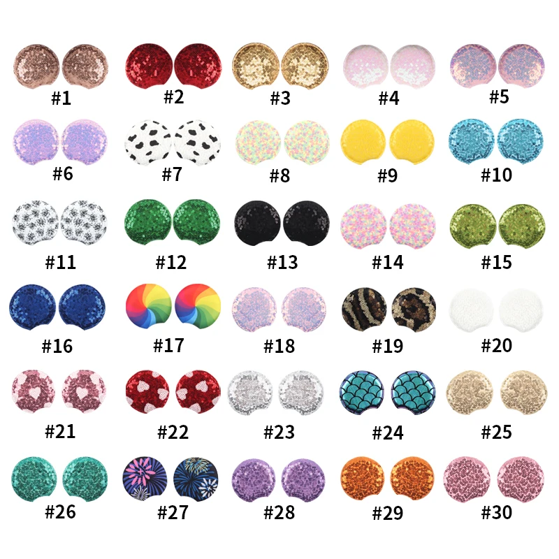 10 Pairs/Lot Glitter Sequins 2.8\'\' Mouse Ears Headwear Trendy Cute Kids Headband Girls DIY Hair Accessories