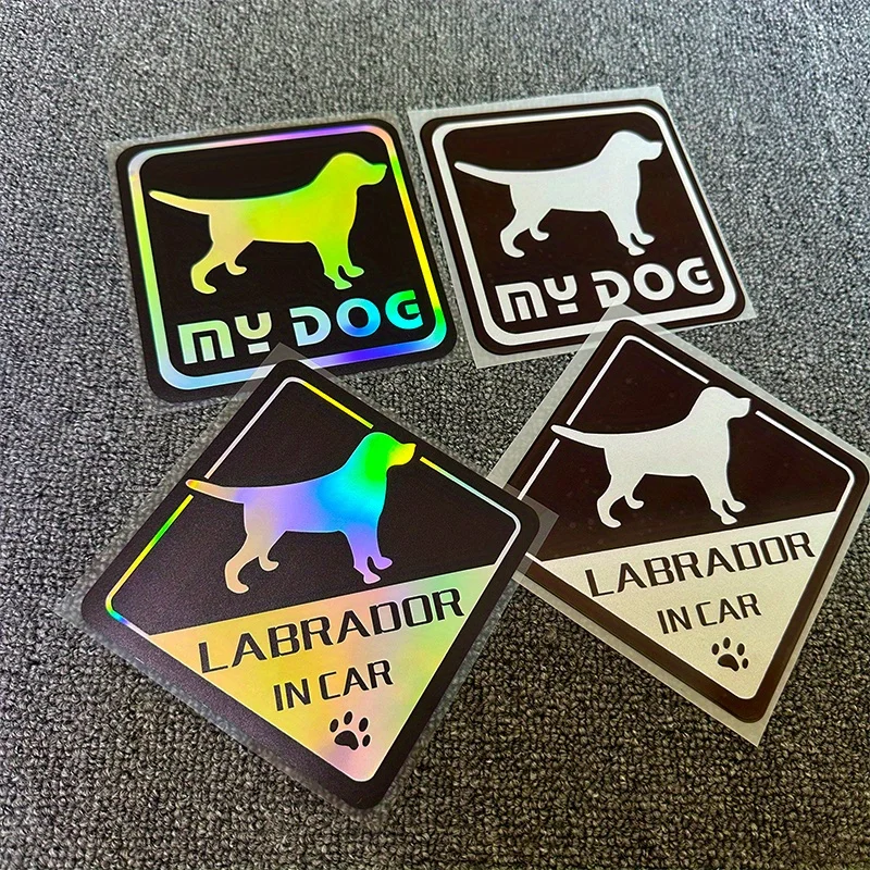 ملصقات لابرادور الرائعة "My Dog" قطعتان - ديكور متين مقاوم للماء لحقائق الحيوانات الأليفة وحافظات الهاتف وأغطية الكمبيوتر المحمول لمحبي الكلاب