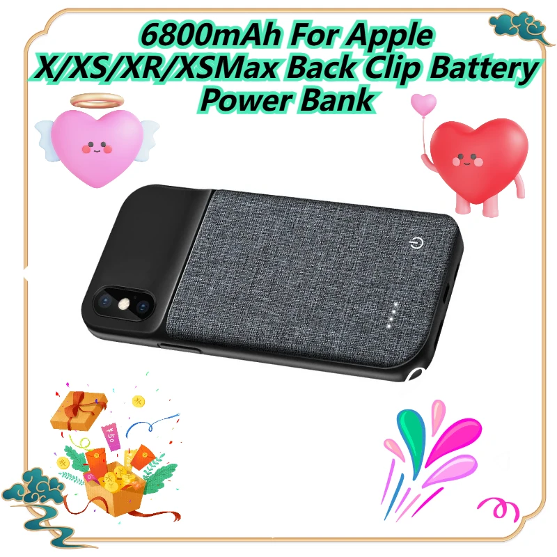 

6800mAh For Apple X/XS/XR/XSMax Back Clip Battery Power Bank