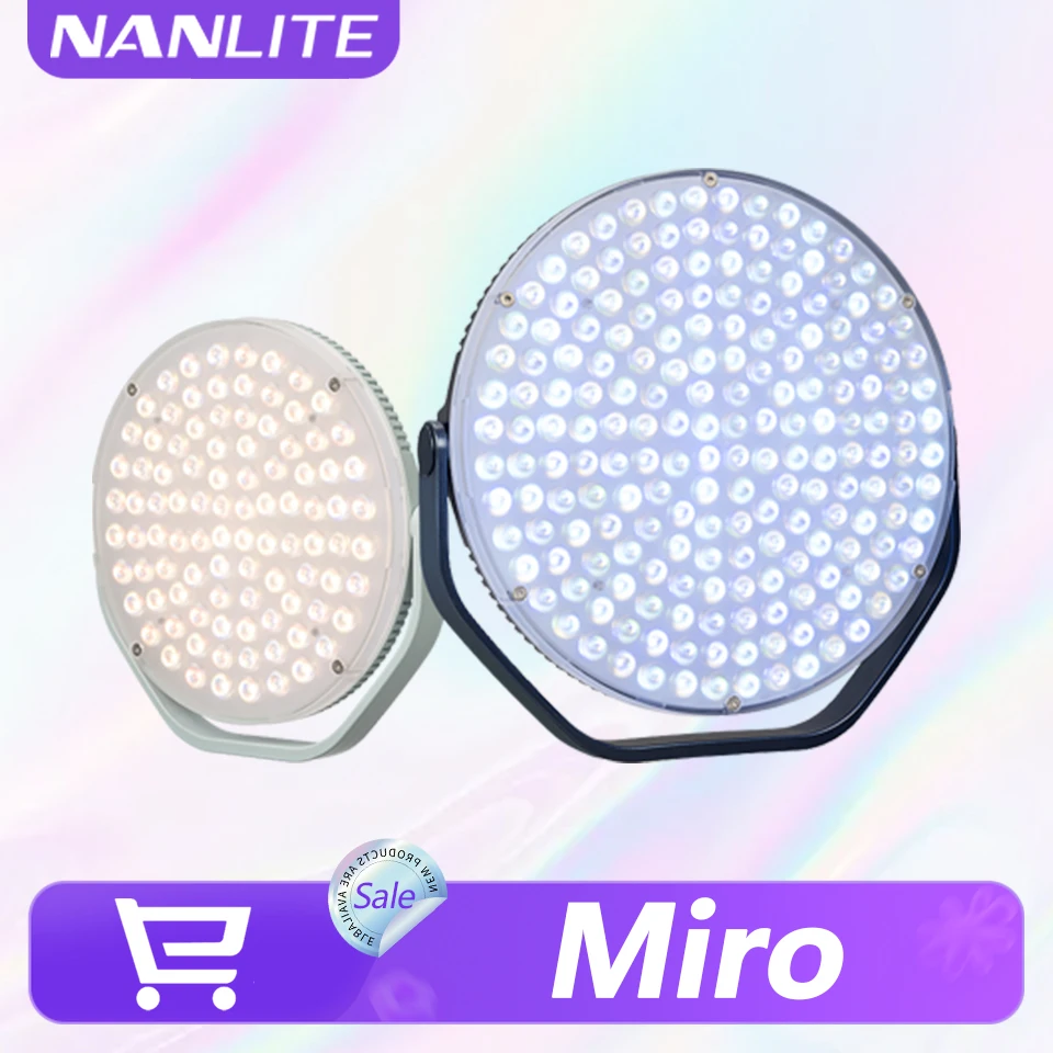 

Nanlite Miro 30c 60c 2700K до 7500K Полноцветный светодиодный круглый панельный видеосвет с 14-эффектовым режимом Управление через приложение CRI 95 TLCI 93