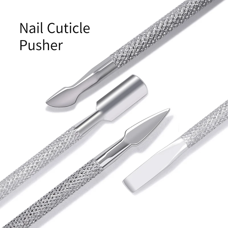 Double-ended Stainless Steel Cuticle Pusher Dead Skin Push Remover for Pedicure Manicure Nail Art Cleaner Care Tool