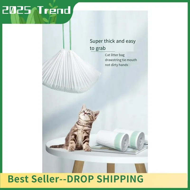 Litter Box Liners Compatible With Petx Scoopfree Self-Cleaning Box 20 Count Drawstring Cat Litter Waste Bags For Tray Durable