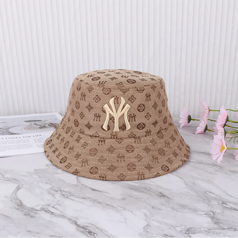 Summer Fashion Letter Embroidery Unisex Bucket Hat Men Women Outdoor Beach Travel Sport Cap High Quality Adult Sunscreen Sun Hat