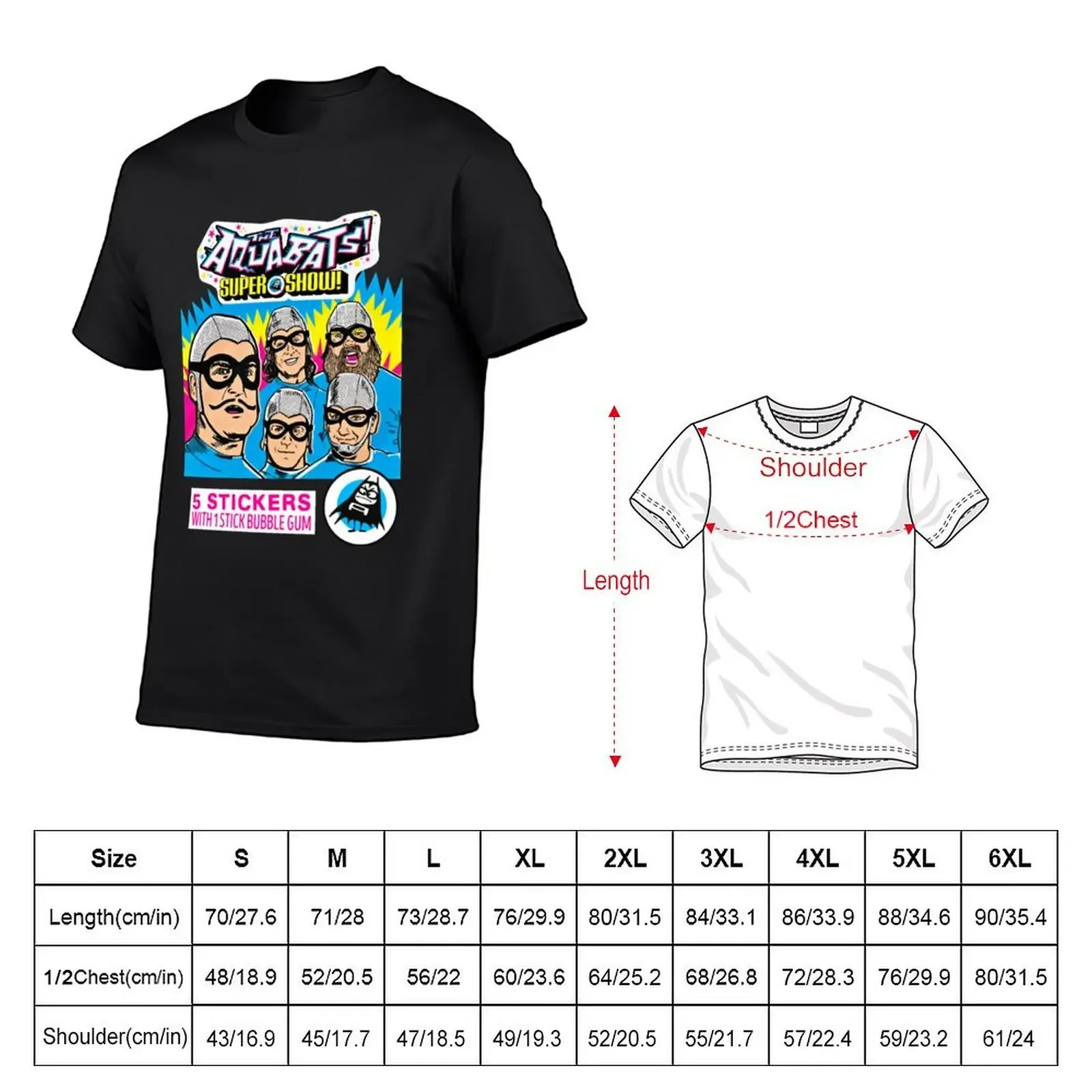 The Aquabats super show 5 stickers with 1 stick bubble gum T-Shirt sports fans for a boy anime big and tall t shirts for men