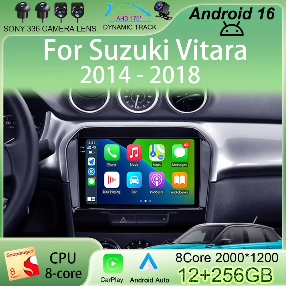 

Car Radio Android 16 For Suzuki Vitara 2014 - 2018 Auto Stereo Head Unit Multimedia Player GPS Navigation No 2din DVD 5G Wifi