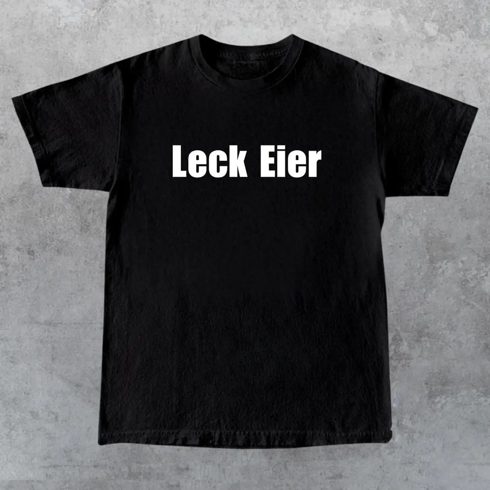 Leck Eier Meme T-Shirt Demo Political StatemenT Vintage Washed Stylische Designerkleidung Top für den Alltag Weiche Mode