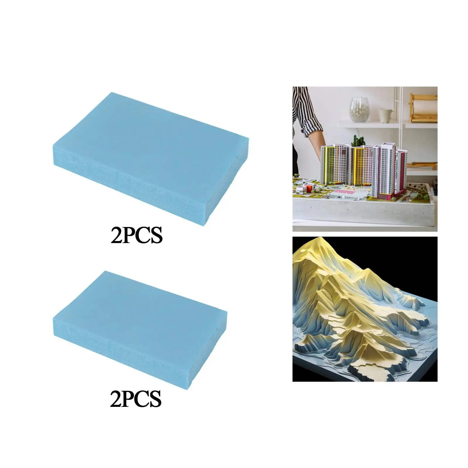 2 peças folhas de laje de espuma artesanato modelo diorama base hobby modelo arte diy