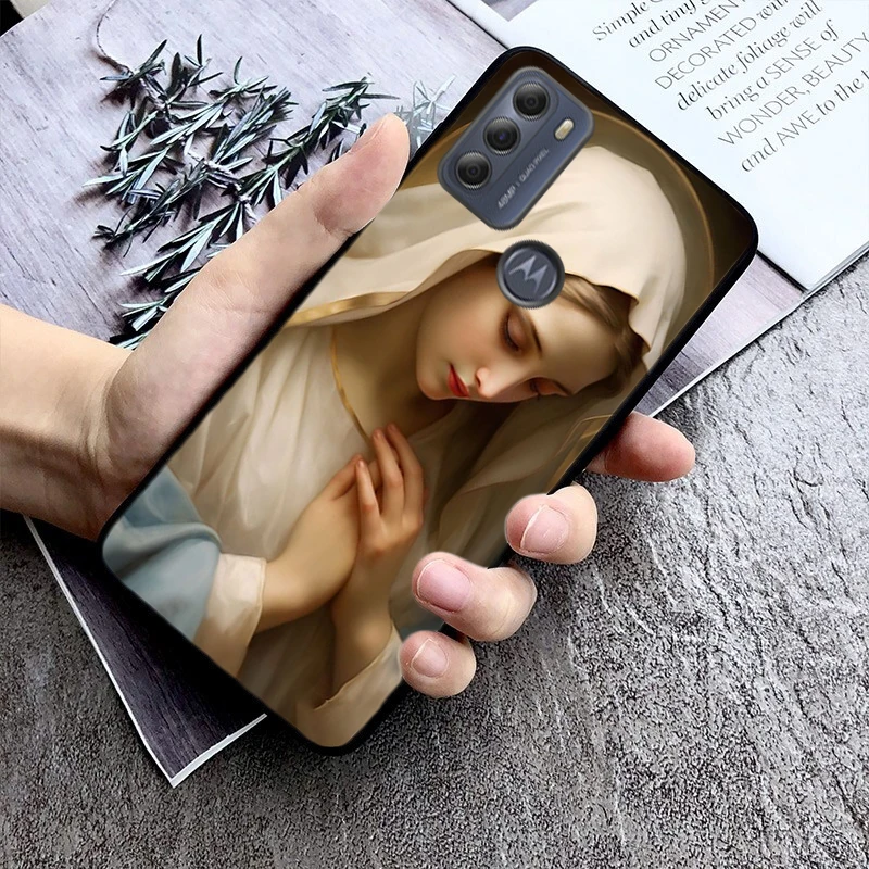 

Virgin Mary Phone Case For Moto G84 G22 G32 G42 G52 G62 G53 G72 G60 G60S G100 G10 G20 G30 G13 G50 G 5G G Pure