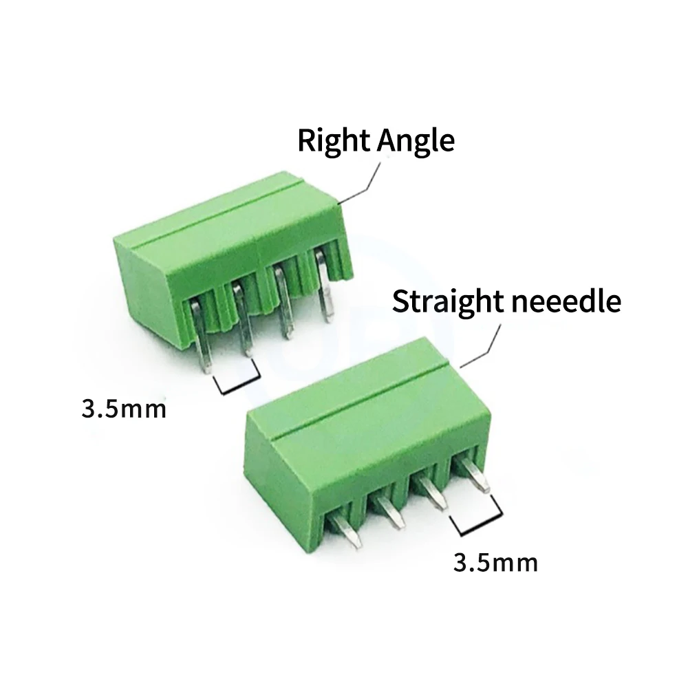 100Pcs KF2EDGV/2EDGR/15EDGV/15EDGR 3.5mm Pitch Plug-in PCB Terminal Block 2-24Pin Straight Pin Header Connector