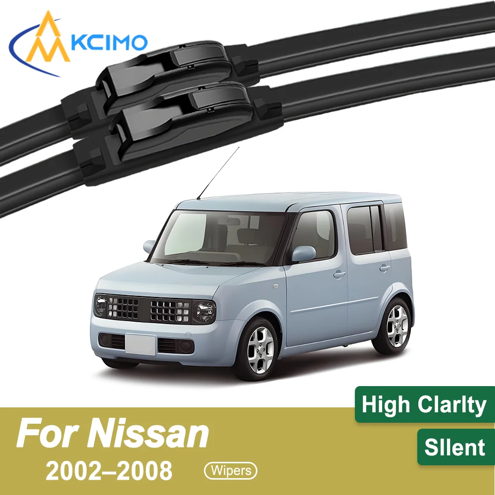 

2-Pack Premium All-Weather Wiper Blades for Nissan Cube Z11 2002–2008 Quiet Streak-Free Uninterrupted Visibility