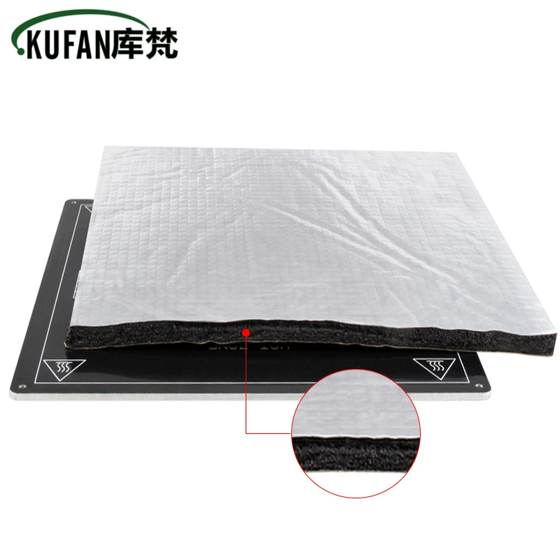 3D Printer heating bed Insulation Cotton For 3D Printer Heatbed 200 220 235 310mm Foil Self-adhesive Insulation Cotton Sticker