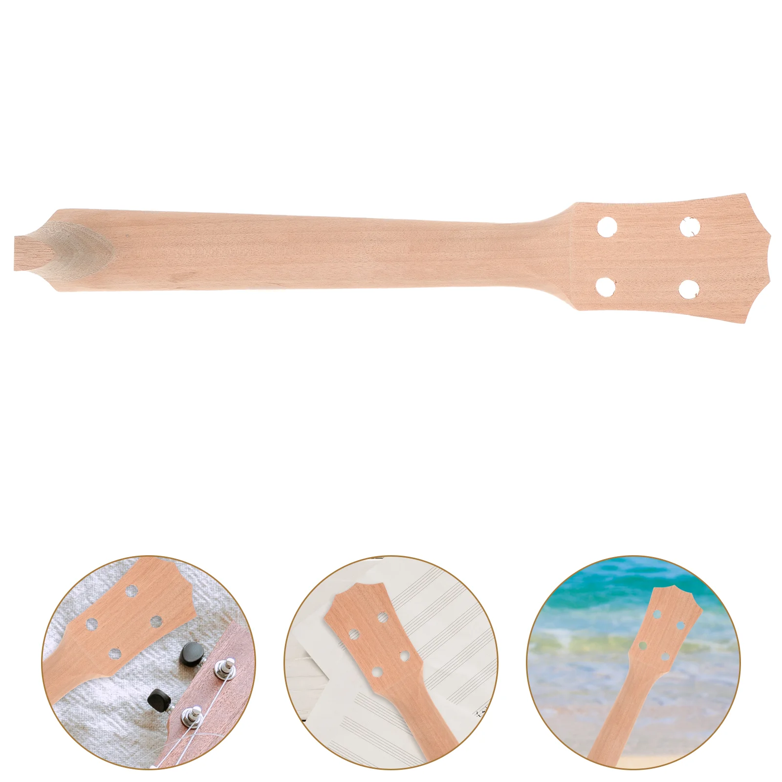 Ukulele Neck Handle Wooden Fingerboard Musical Instrument Accessory Instruments for Home DIY Classical Manual Plate