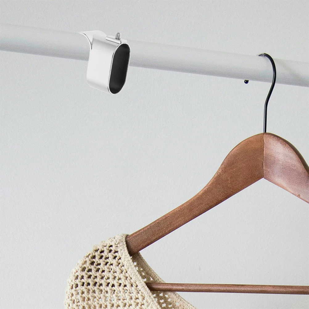 

4pcs Closet Rod Brackets Heavy Duty Flange Corner Mount Support Hardware For Clothes Towels Bathroom Kitchen Drying Shower