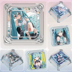 Hatsune Miku creative personalized keycap, cross-axis single wooting mechanical keyboard cartoon fashion transparent keycap