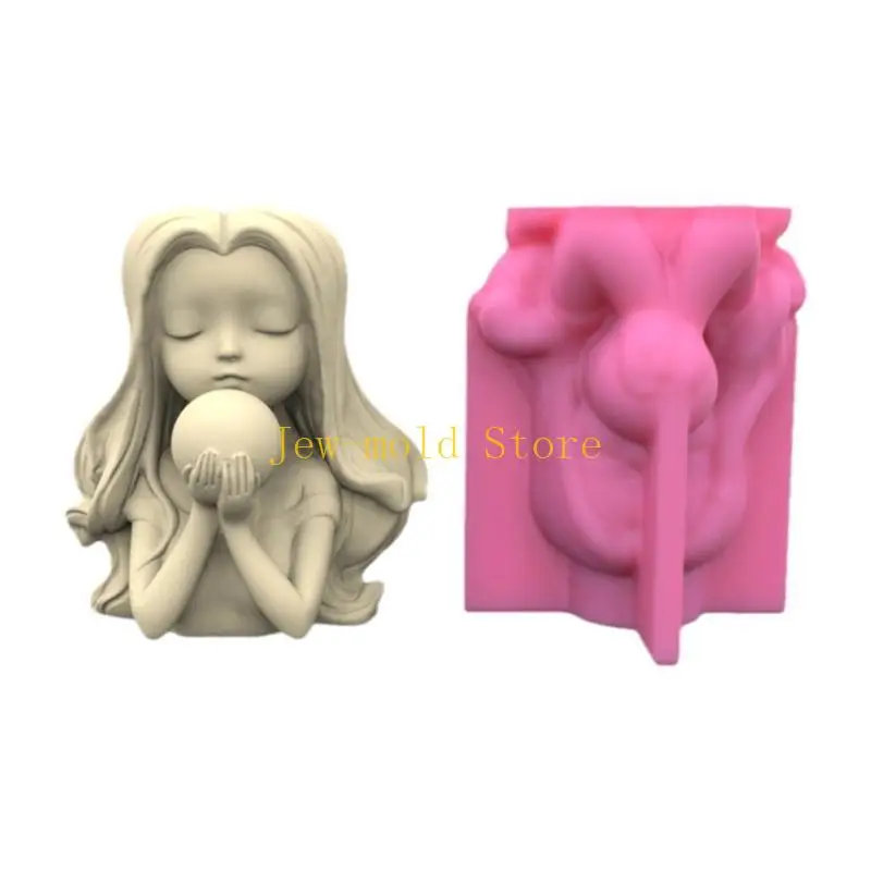 

C71B Silicone Flowerpot Mold Concrete Clay Crafts Mould Planter Epoxy Mold