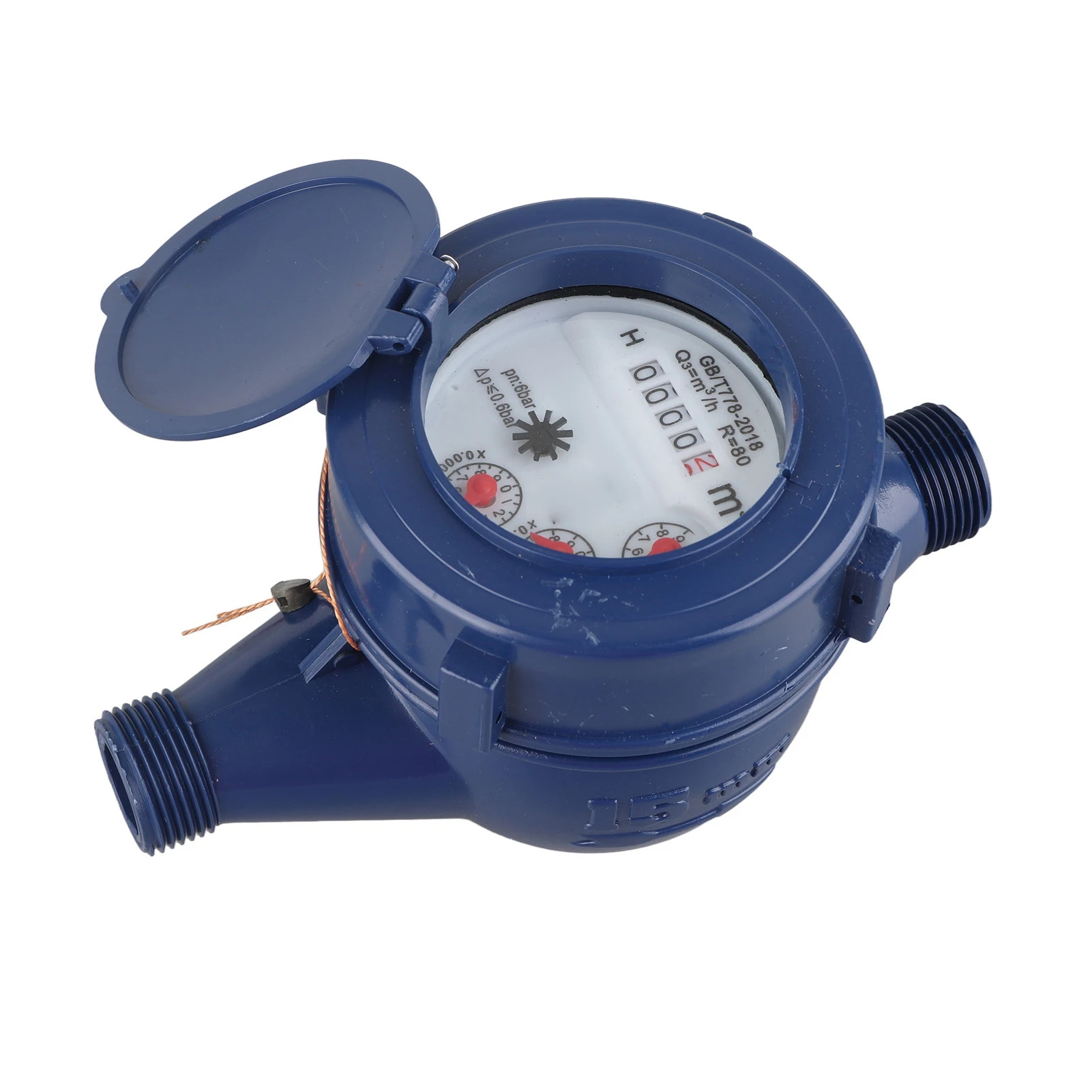 DN15 Rotary Water Meter Garden Home Plastic Cold Water Meter Single Water Flow Wet meter Measuring Tool