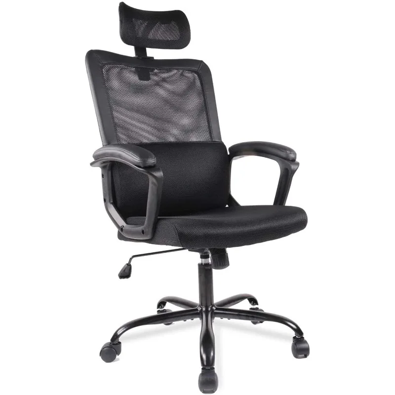 

SMUG Office Chair, Ergonomic Mesh Home Office Computer Chair with Lumbar Support/Adjustable Headrest/Armrest and Wheels/Mesh