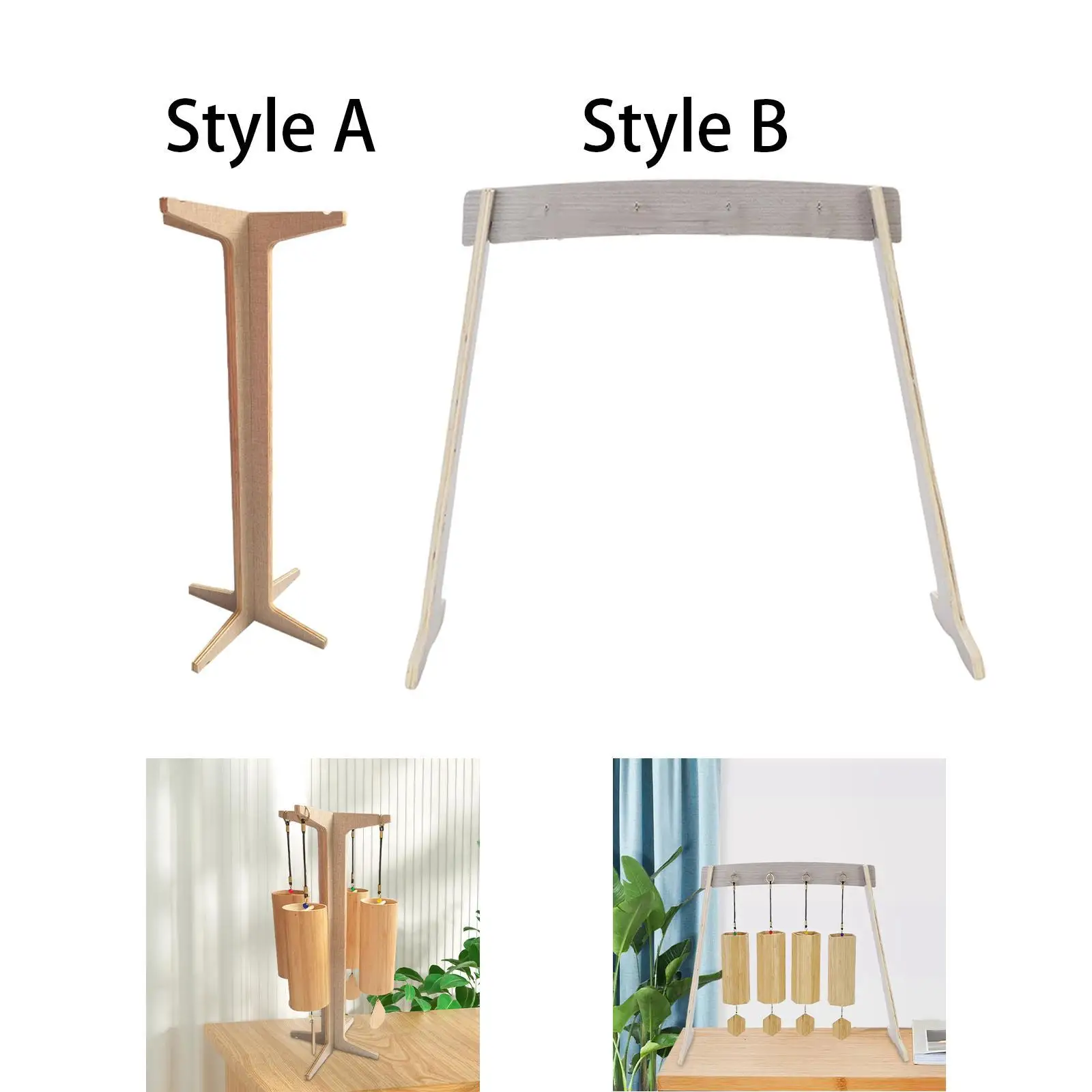 

Подставка для колокольчиков, многофункциональная, простая сборка, деревянная подставка для колокольчиков, подставка для гонга для медитации, настольная, классная, чайная, йога