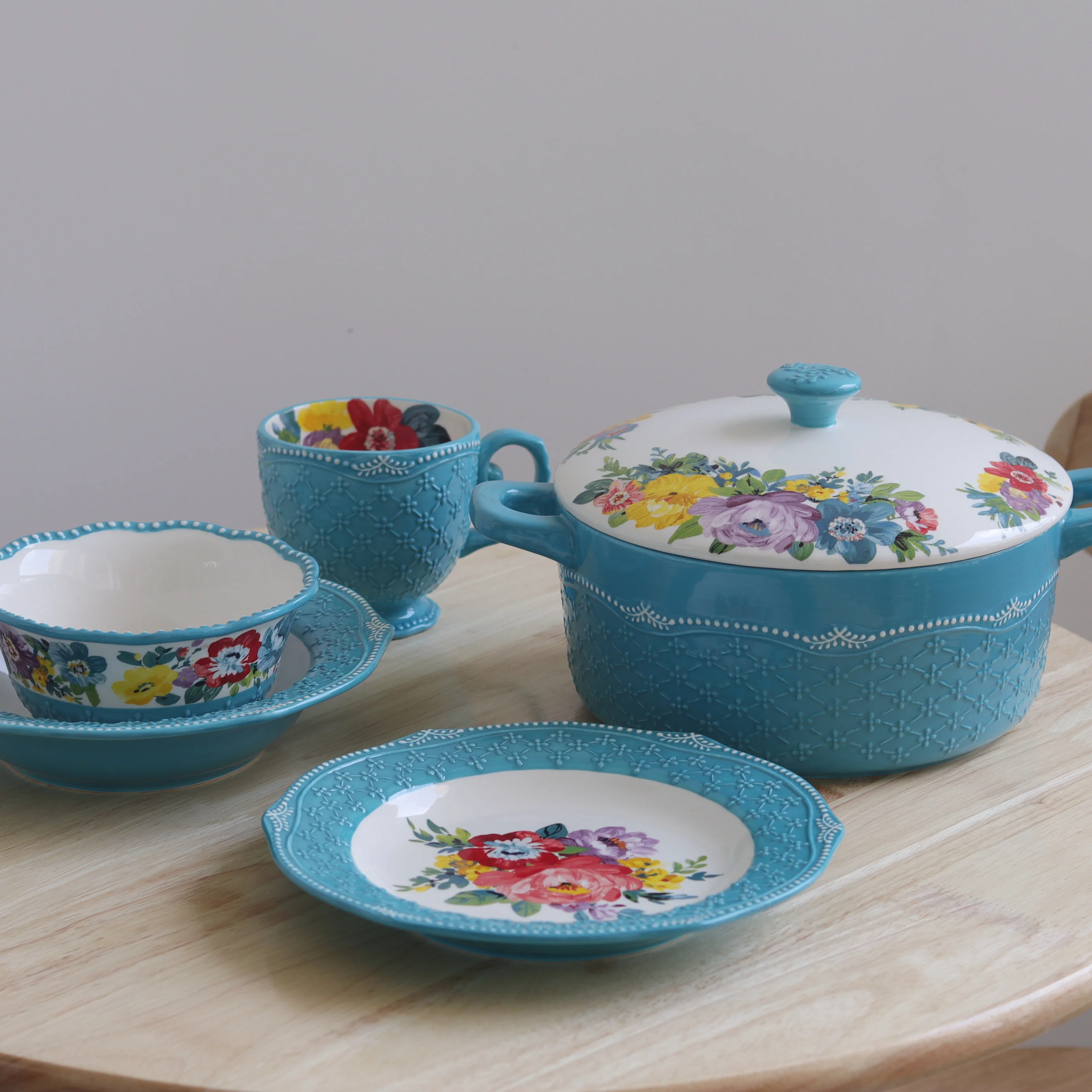 

Romantic Song Pioneer Women American Country Sle Cerc Pasta Plate Steak Plate Diware Dinnerware Handmade Crted