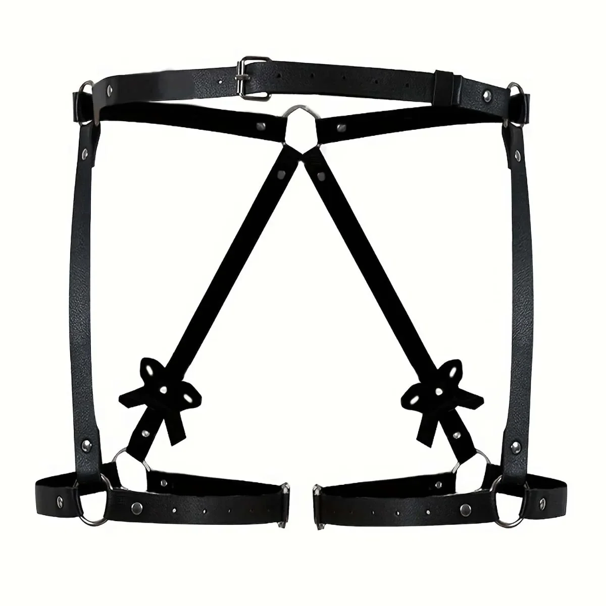 Women Sexy Body Harness Belt Leather Lingerie Bdsm Bondae Lingerie Thigh Garter Belt Gothic Fetish Clothing Festival Rave Outfit