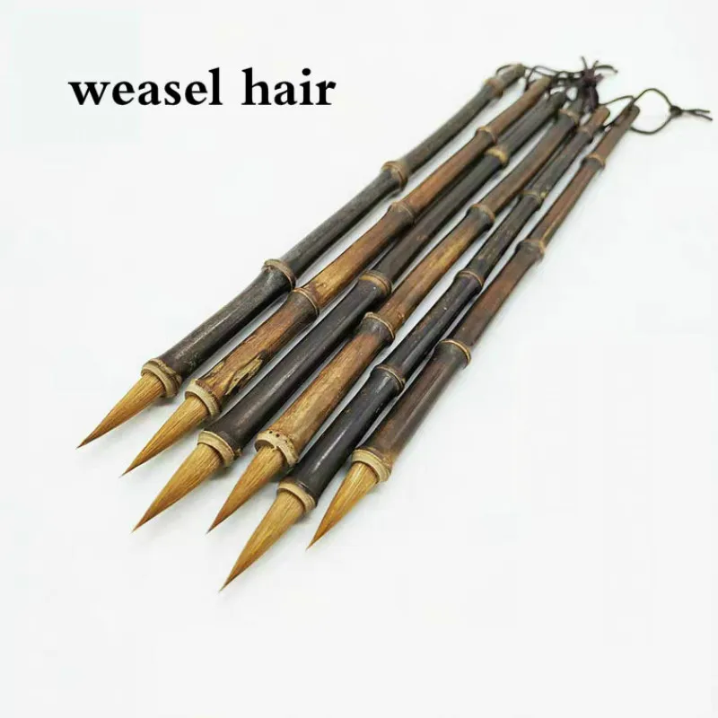 Weasel Hair Brushes Chinese Calligraphy Brush Small Regular Script Writing Brush Copy Scriptures Pen Chinese Line Drawing Brush