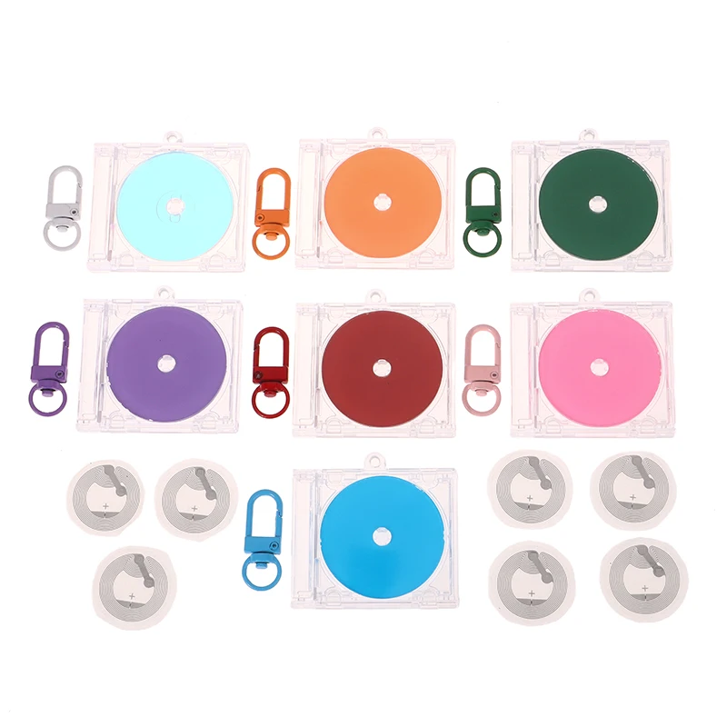 NFC Blank Album CD Case Keychain With NFC Sticker CD Player Keyring Peripheral Commemorative Album Key Holder DIY Bag Pendant